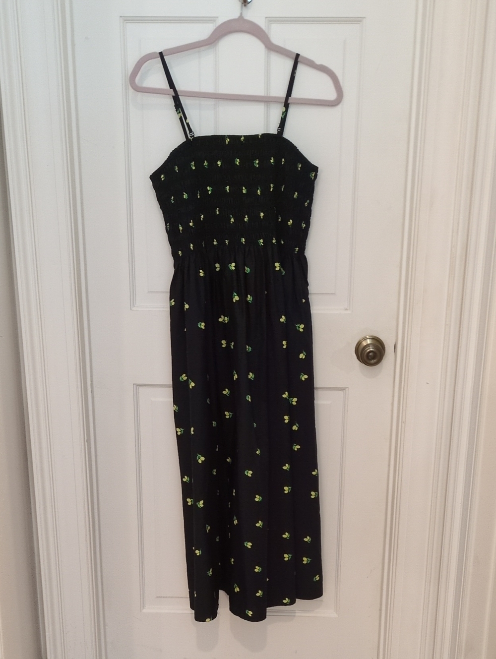 a new day Black Maxi Dress with Adorable Lemon Print